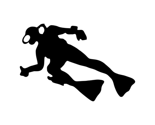 Printy 4924 Tauchstempel 20 Taucherstempel Motiv Taucher SCHWARZ BLAU